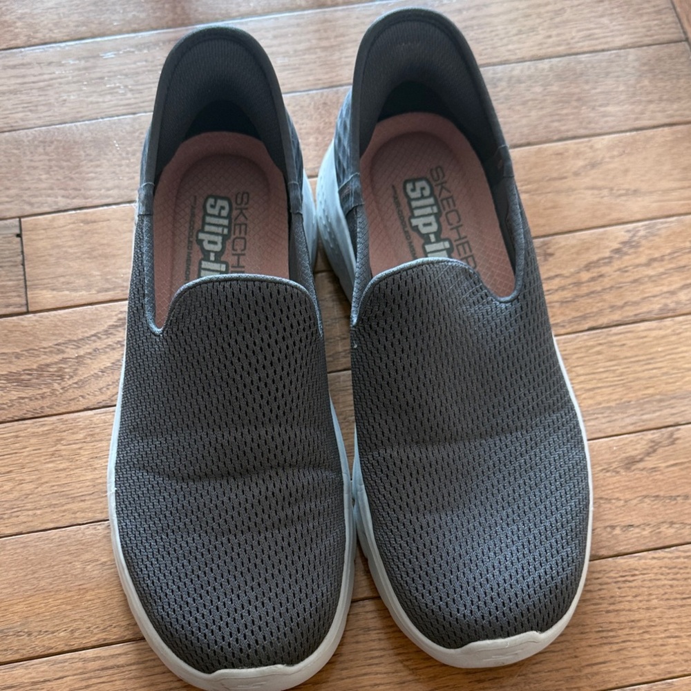 Skechers gray Mesh Slip-On Sneakers